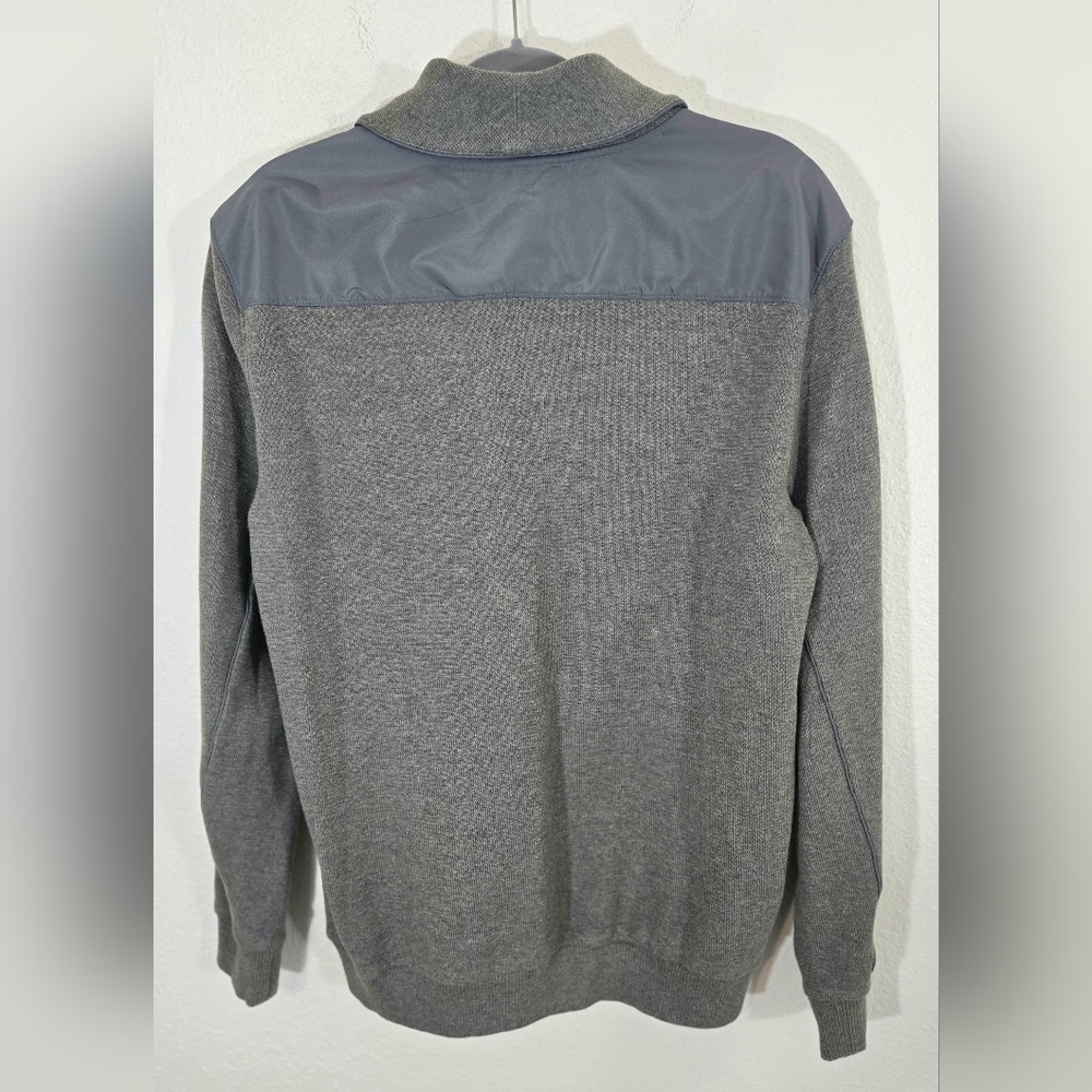Calvin Klein Light Gray Men's Shawl Neckline Sweater Work Preppy Academia, L - Picture 5 of 10